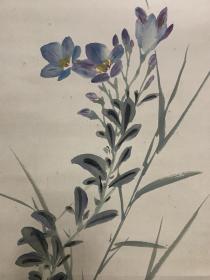 回流立轴，王雪涛《花卉》尺寸68×43