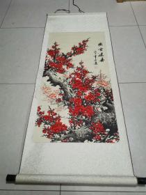 国画作品《傲雪迎春》