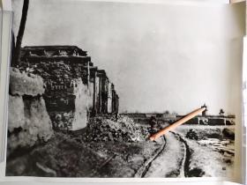 大幅日军侵华炮楼轰炸破坏遗址照片