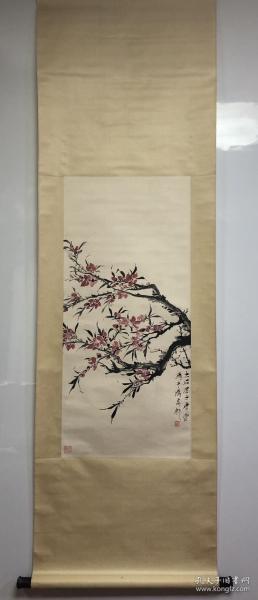 回流立轴，唐云《梅花》96×44