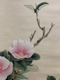 回流立轴，田世光 《花鸟》尺寸89×42cm