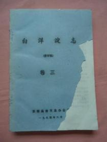 白洋淀志（送审稿）：含革命老区、淀区文化、风俗民情、教育、卫生等