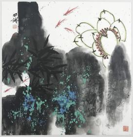 保真字画，假一赔三（有合影）          田诚(天成)，1960年出生于山东省滕州，中国美术家协会会员，北京涉外经济学院客座教授，益百诚书画院研究员，金都画院副院长。1