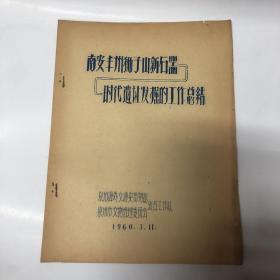 南安丰州狮子山新石器时代遗址发掘的工作总结（1960油印本