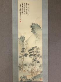 回流立轴，溥儒《山水》尺寸110×32