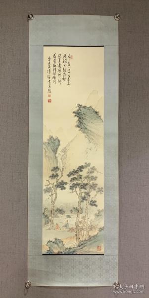 回流立轴，溥儒《山水》尺寸110×32