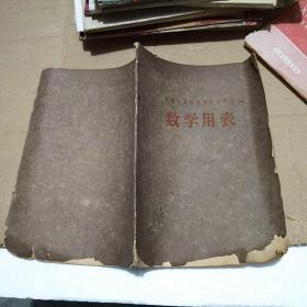 老课本，中国人民解放军中学课本数学用表。