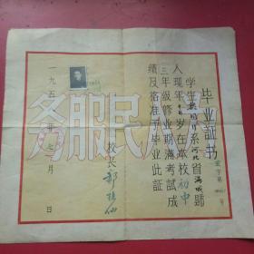 毕业证书1958年河北省满城县，保定市第四中学魏国臣，成绩登记表，美术考试，彩画7张，黑白画3张，中国少年先锋队辅导员聘书，共13件