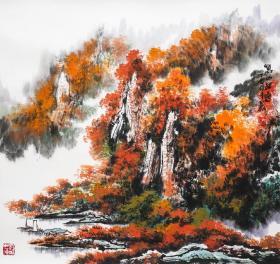 李玉龙，山水画真迹，高清拍摄