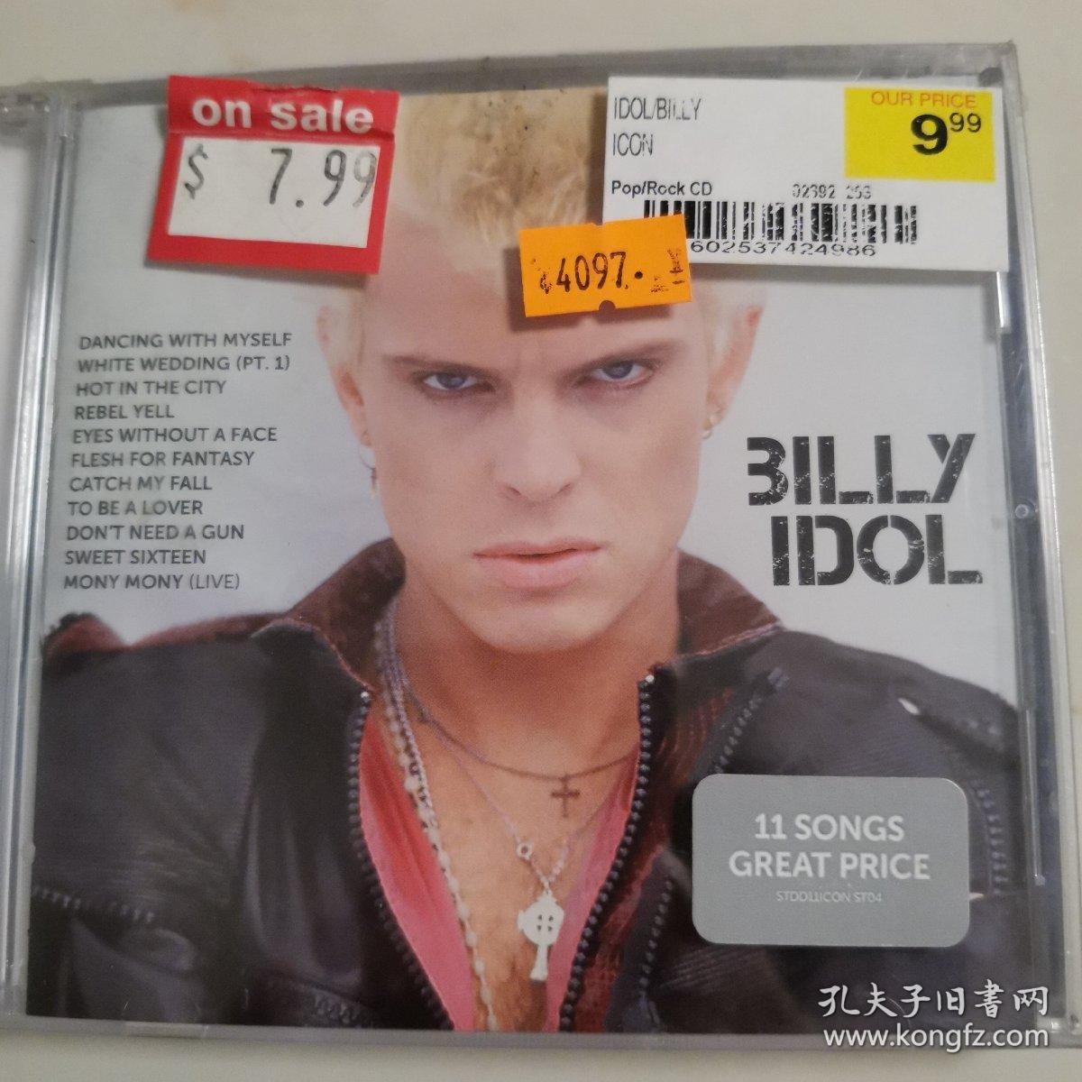 全新未拆塑封原版CD Billy idol icon，可复制产品 ，拆封不退。