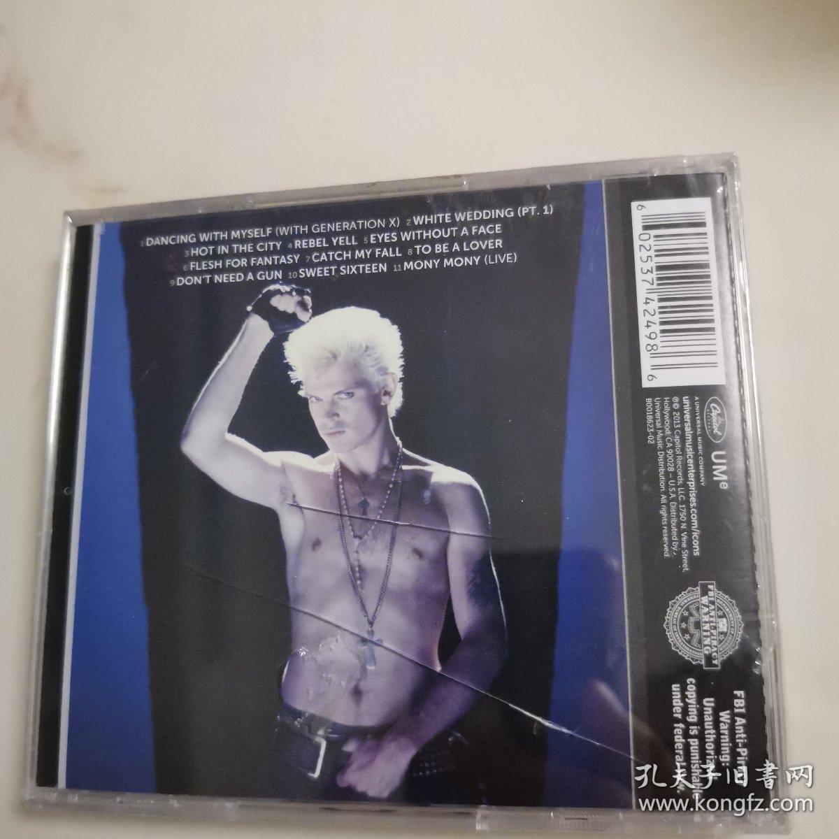 全新未拆塑封原版CD Billy idol icon，可复制产品 ，拆封不退。