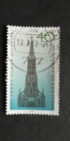 德国邮票（建筑）：1977 The 600th Anniversary of the Cathedral in Ulm乌尔姆大教堂600周年 1套1枚