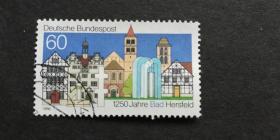 德国邮票（城市/建筑）：1986 The 1250th Anniversary of the Bad Hersfeld巴特黑斯费尔德（Bad Hersfeld）建城1250周年 1套1枚