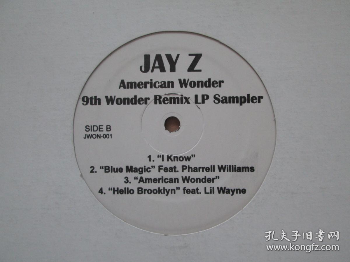 Jay Z* ‎– American Wonder 9th Wonder Remix LP Sampler 嘻哈 美版 黑胶LP唱片