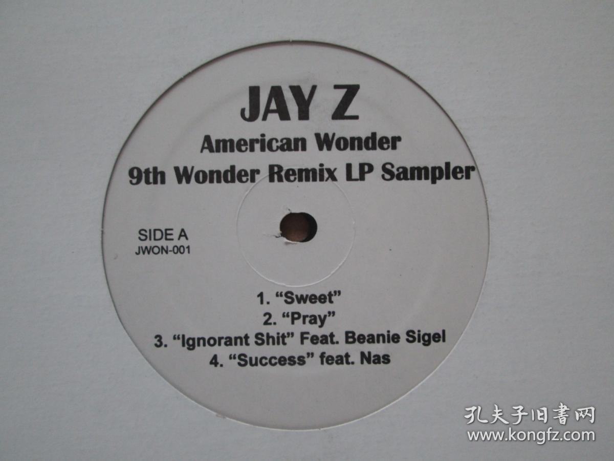 Jay Z* ‎– American Wonder 9th Wonder Remix LP Sampler 嘻哈 美版 黑胶LP唱片