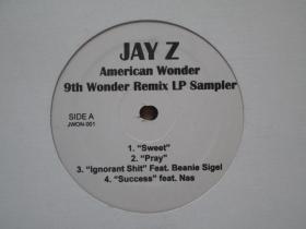 Jay Z* ‎– American Wonder 9th Wonder Remix LP Sampler 嘻哈 美版 黑胶LP唱片