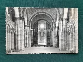 1953年欧洲古老建筑明信片，黑白摄影版，上面有漂亮的外文手写体，六十多年至今保存完好，非常难得。