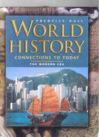 英文原版历史书 Prentice Hall World History connections to taday --The morden era 16开本精装本 称重2100克《世界史》