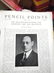 1927年   PENCIL POINTS An Illustrated Monthly JOURNAL for the DRAFTING ROOM