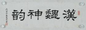 著名书画家、上海市老年书画家协会长宁分会会长 蔡晓新 1998作 书法作品《汉魏神韵》一件（纸本软片，画心约1.4平尺，钤印：蔡晓新、汉钟斋）HXTX190829