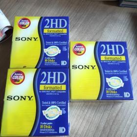 原装索尼SONY十片装绣花机磁盘 3.5寸软盘 1.44M 磁盘 电脑磁盘✘3