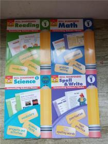 SKILL SHARPENERS GRADE  1【Spell & Write +Science + Math +Reading ,四本合售】【内有笔迹】