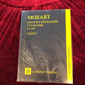 学习版-莫扎特 管乐室内乐 钢琴五重奏kv453（钢琴 双簧管 单簧管 圆号和巴松）（德国亨乐原版）