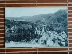 百年前欧洲古代建筑乡村风景明信片，黑白摄影版，一百多年至今保存完好，非常难得。