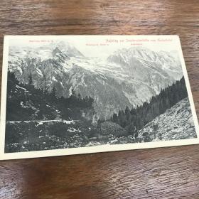 奥地利老明信片，阿尔卑斯山格施尼茨峡谷