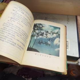 50年代道林纸光华牌日记本 绸缎面精装本 内有专业笔记
