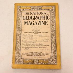 （从美国发货）national geographic美国国家地理1931年1月b   拉丁美洲，多米尼加，西班牙