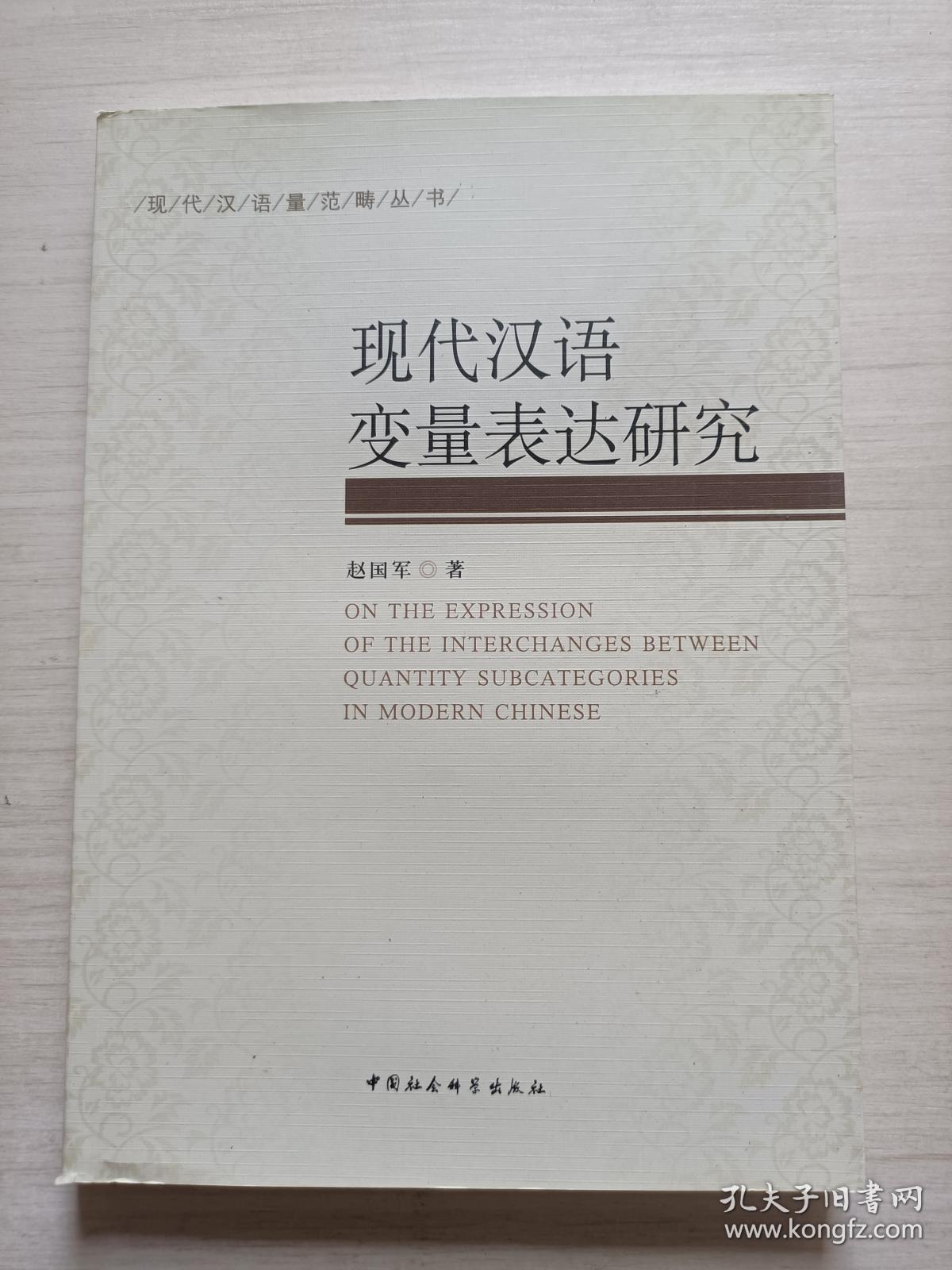 现代汉语量范畴丛书：现代汉语变量表达研究
