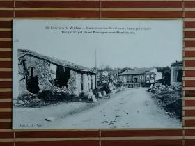 百年前欧洲乡村风景明信片，黑白摄影版，一百多年至今保存完好，非常难得。