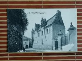 百年前欧洲别墅建筑风景明信片，摄影版，一百多年至今保存完好，非常难得。