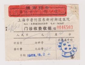 上海医院门诊收据