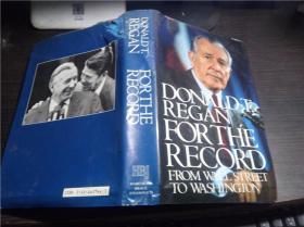 For the record: from Wall Street to Washington by Regan 1998年 小16开硬精装 原版英法德意等外文书 现货