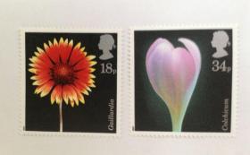 外国早期珍稀邮品终身保真【  英国 FD1987 兰花水仙 花卉B 邮票 】