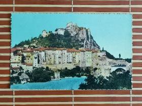 五十年代欧洲岛屿建筑艺术风景明信片，彩色摄影版，六十多年至今保存完好，非常难得