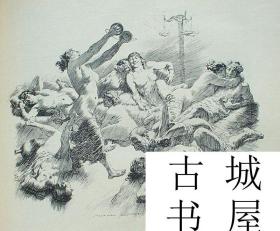 稀缺《著名艺术家,林赛·诺曼艺术绘本》精美版画插图，1927年出版，24.5cm x 32.5cm