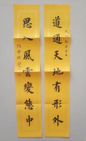 杨华楷书七言对联