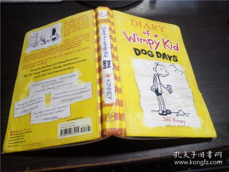 Diary of a Wimpy Kid DOG DAYS 2009年 大32开硬精装 原版英法德意等外文书 现货