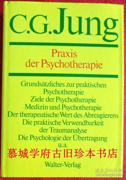 【布面精装】书衣/权威德文原版《荣格文集》卷十六《心理治疗的实践》C.G. JUNG: GESAMMELTE WERKE 16: PRAXIS DER PSYCHOTHERAPIE