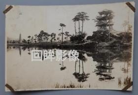 民国河北承德避暑山庄三层亭老照片