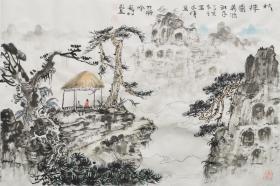 金陵画派 王永顺老师山水精品 秋禅图 136x68cm 南京白云堂画廊保真 王永顺山水作品