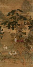 明 周臣 香山九老图 88x176cm 绢本 1:1高清国画复制品 名画复制