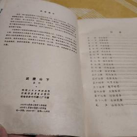 武陵山下 湖南人民出版社(插图本)