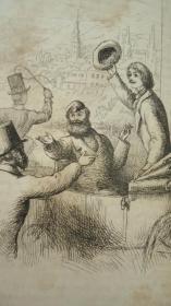 【补图】【特价】1854年- THACKERAY- THE NEWCOMES 萨克雷名著《纽卡姆一家》(《艺术家生涯》) 罕见初版 绿色3/4摩洛哥羊皮善本2册全  RICHARD DOYLE48桢蚀刻钢板画 大量文内木刻 品上佳