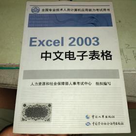 Excel 2003中文电子表格【附光盘】