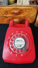 上世纪80-90年代中国湖北老式拨盘电话台式配件民俗老物品。