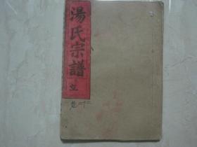 汤氏宗谱（第二十二卷立字辈，日新堂）（84505）
